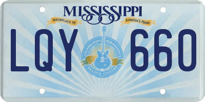 MS license plate LQY660