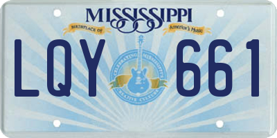 MS license plate LQY661