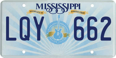 MS license plate LQY662