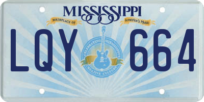 MS license plate LQY664