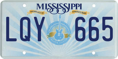 MS license plate LQY665