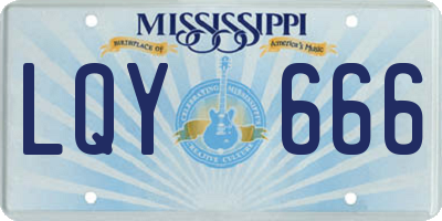 MS license plate LQY666