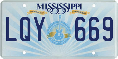 MS license plate LQY669