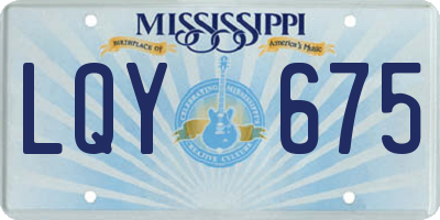 MS license plate LQY675