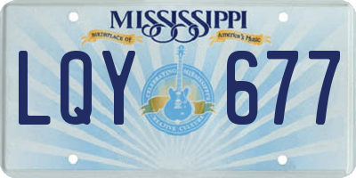 MS license plate LQY677