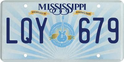 MS license plate LQY679
