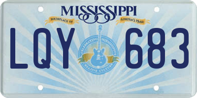 MS license plate LQY683