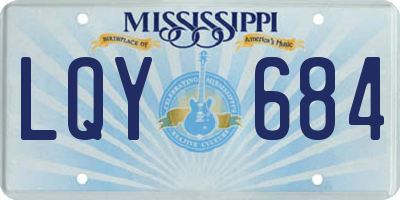 MS license plate LQY684