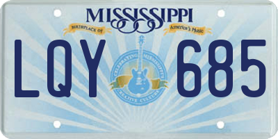 MS license plate LQY685