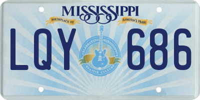 MS license plate LQY686