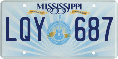 MS license plate LQY687