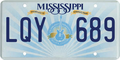 MS license plate LQY689