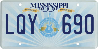 MS license plate LQY690