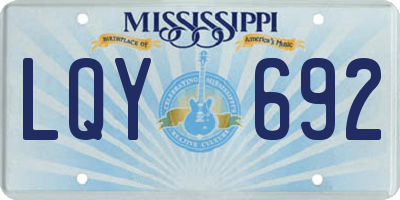 MS license plate LQY692