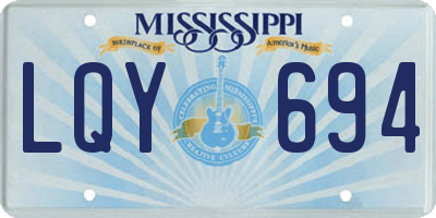 MS license plate LQY694