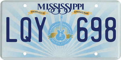 MS license plate LQY698