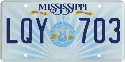 MS license plate LQY703
