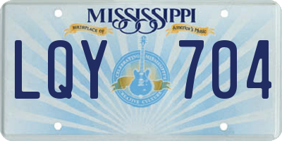 MS license plate LQY704