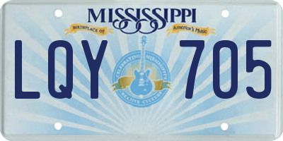 MS license plate LQY705