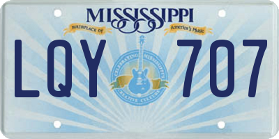 MS license plate LQY707