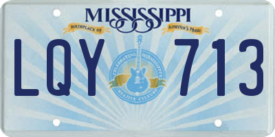 MS license plate LQY713
