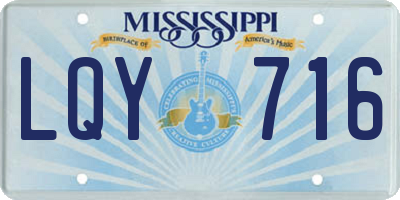 MS license plate LQY716