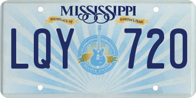 MS license plate LQY720