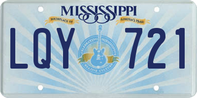 MS license plate LQY721