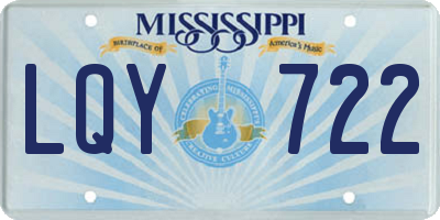 MS license plate LQY722