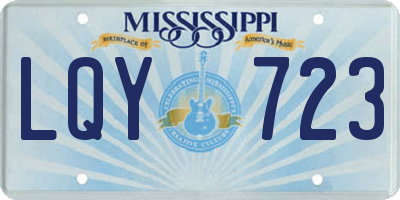 MS license plate LQY723