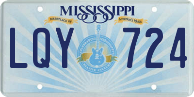 MS license plate LQY724