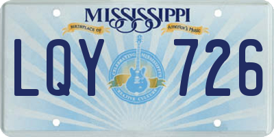 MS license plate LQY726