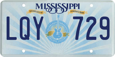 MS license plate LQY729