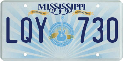 MS license plate LQY730