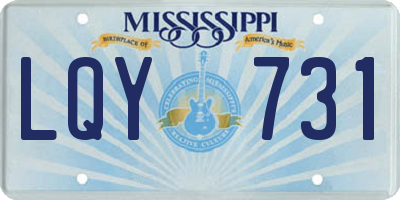 MS license plate LQY731