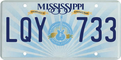 MS license plate LQY733