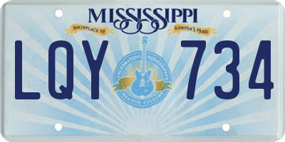 MS license plate LQY734
