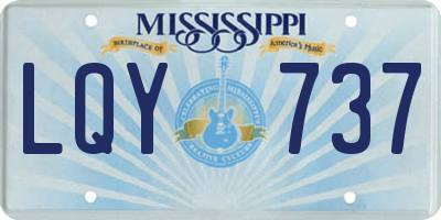 MS license plate LQY737