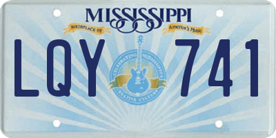 MS license plate LQY741