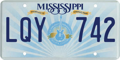 MS license plate LQY742