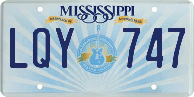 MS license plate LQY747