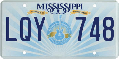 MS license plate LQY748