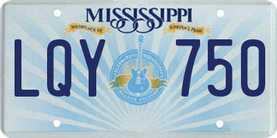 MS license plate LQY750