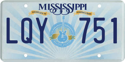 MS license plate LQY751