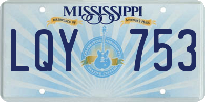 MS license plate LQY753