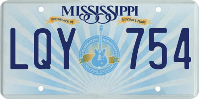 MS license plate LQY754