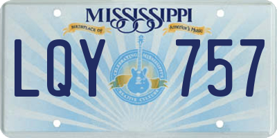 MS license plate LQY757