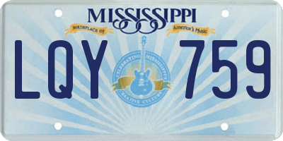 MS license plate LQY759