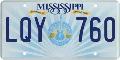 MS license plate LQY760