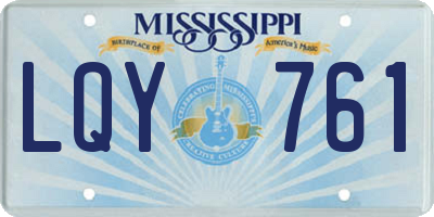 MS license plate LQY761